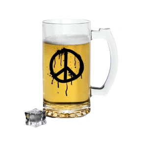 Barış Sembollü Bira Bardağı - Bira Bardak