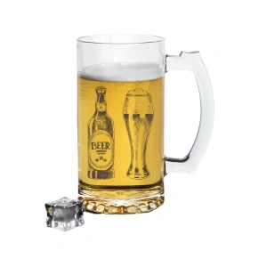 Bira Şişesi Baskılı Bira Bardağı - Bira Şişeli Bardak