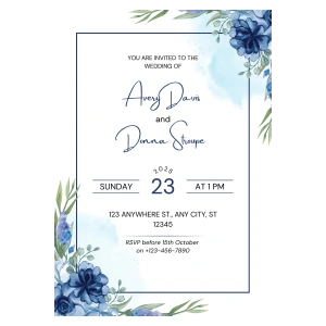 Kişiye Özel Davetiye - Düğün Davetiye - Nişan Davetiye - Nikah Davetiye ( Zarflı ) ( 50 Adet ) MDL 3