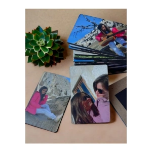 Kişiye Özel Magnet - Dikdörtgen Magnet - Ahşap Magnet ( 5 Adet )