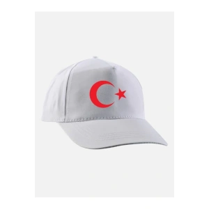 Ay Yıldız Baskılı Şapka - Ay Yıldızlı Şapka