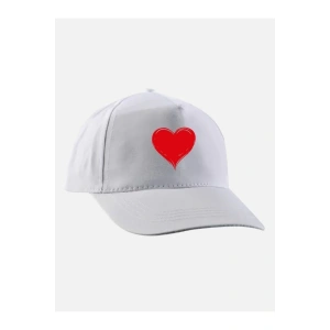 Kalp Baskılı Şapka - Kapli Şapka