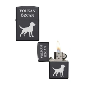 Kişiye Özel Köpekli Metal Çakmak