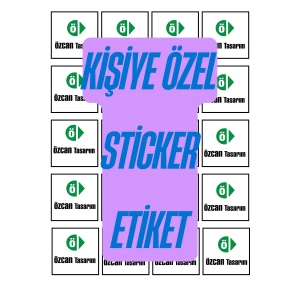 Kişiye Özel Sticker Etiket - Yapışkanlı Etiket - Kendin Tasarla Sticker