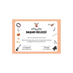 Kişiye Özel Sertifika - Mezuniyet Sertifikası - Başarı Sertifikası Kız ( 10 Adet )