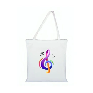 Müzik Baskılı Bez Çanta - Notalı Çanta
