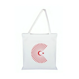 Ay Yıldız Model Bez Çanta - Ay Yıldızlı Çanta