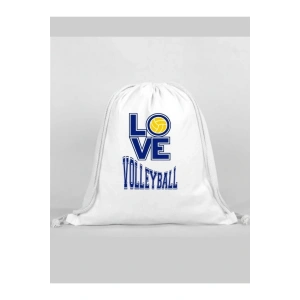 Voleybol Baskılı Sırt Çantası - İp Büzgülü Spor Çanta