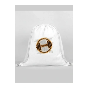 Dambıl Baskılı Sırt Çantası - İp Büzgülü Spor Çanta