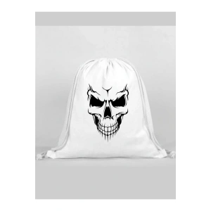 Kuru Kafa Baskılı Sırt Çantası - İp Büzgülü Spor Çanta