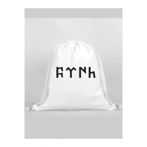 Türk Baskılı Sırt Çantası - İp Büzgülü Spor Çanta