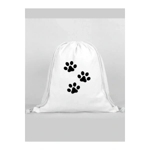 Pati Baskılı Sırt Çantası - İp Büzgülü Spor Çanta