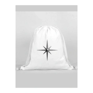 Yıldız Baskılı Sırt Çantası - İp Büzgülü Spor Çanta