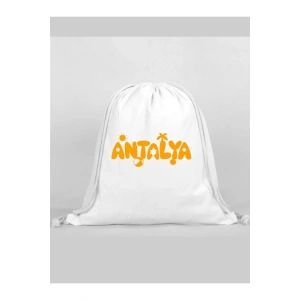 Antalya Baskılı Sırt Çantası - İp Büzgülü Spor Çanta