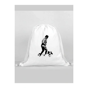 Atatürklü Sırt Çantası - İp Büzgülü Spor Çanta