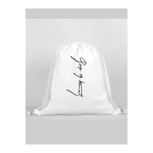 Atatürk Baskılı Sırt Çantası - İp Büzgülü Spor Çanta