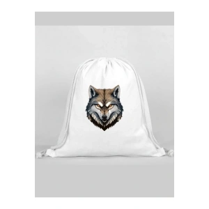 Kurt Baskılı Sırt Çantası - İp Büzgülü Spor Çanta