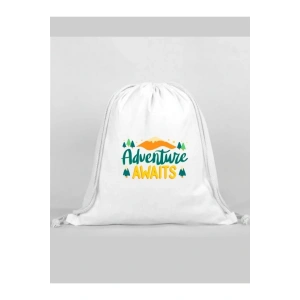 Karavan Baskılı Sırt Çantası - İp Büzgülü Spor Çanta