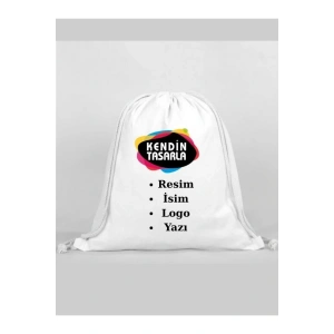 Kişiye Özel Sırt Çantası - İp Büzgülü Spor Çanta