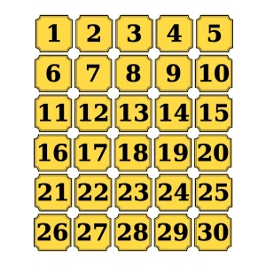 Kişiye Özel Kapı Numarası - Daire Numarası - 30 Adet