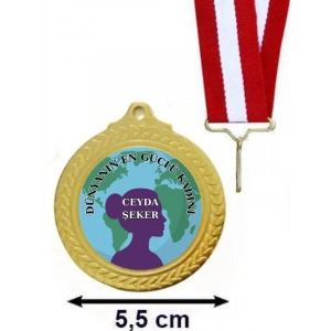 Kişiye Özel Kadınlar Günü Madalyası - Kadınlar Gününe Özel Madalya - İsimli Madalya