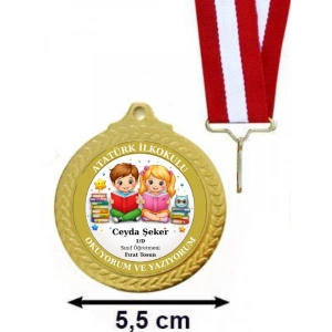 Kişiye Özel Okuma Madalyası - Okuma Yazma Madalyası - Öğrenci Madalyası ( 24 Adet )