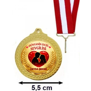 Kişiye Özel Sevgili Madalyası - Sevgililer Gününe Özel Madalya - İsimli Madalya