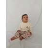 Unisex Oversize Basic Nakışlı Domates Body