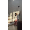 Kırmızı Beyaz Çizgili Unisex Pantolon
