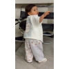 Mavi Pötikare Desenli Baggy Pantolon