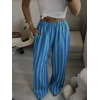 Mavi Çizgili Anne Pantolon