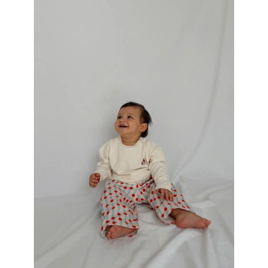 Unisex Oversize Basic Nakışlı Domates Body