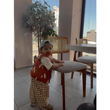 Turuncu Figürlü Yelek