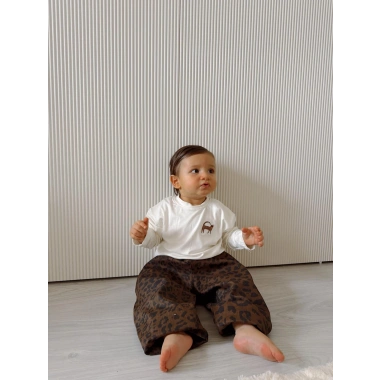Leopar Nakışlı Unisex Body