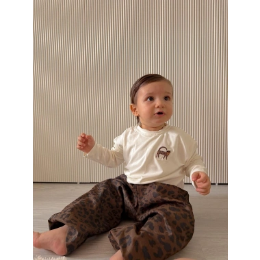 Leopar Nakışlı Unisex Body