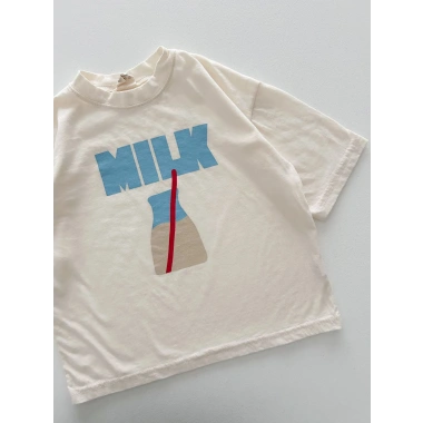 Milk Baskılı Şortlu Takım