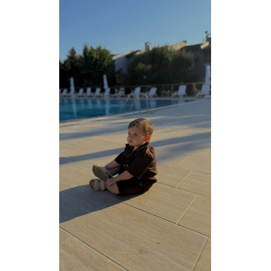 Kahve Keten İkili Takım