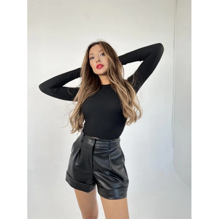 3062 SAĞ ÖRGÜ KAZAK-SİYAH