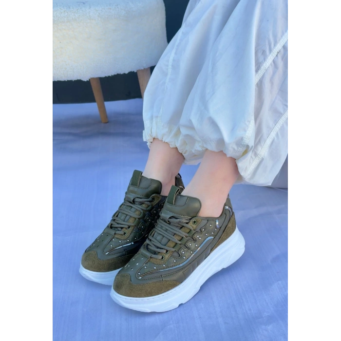 Aleid Yeşil Süet Bağcıklı Spor Ayakkabı