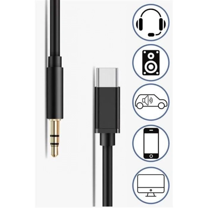 TUFEYO  Type C Android ve  35 mm Kulaklık Girişli Ses Dönüştürücü Aux  Kablo