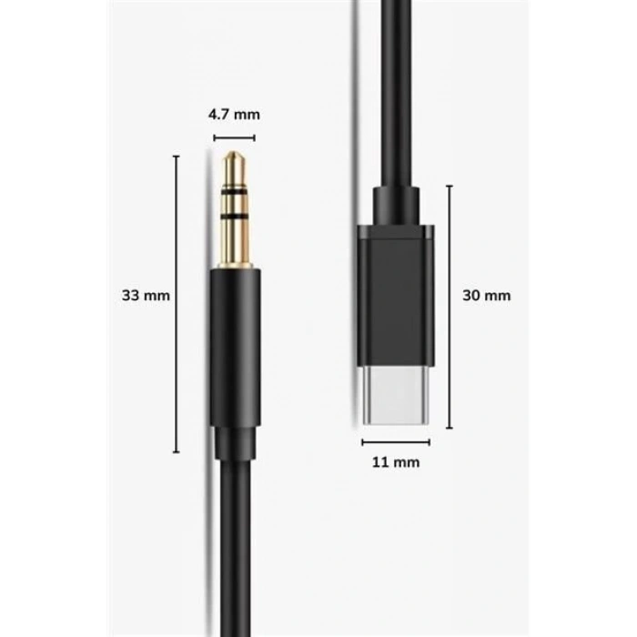 TUFEYO  Type C Android ve  35 mm Kulaklık Girişli Ses Dönüştürücü Aux  Kablo