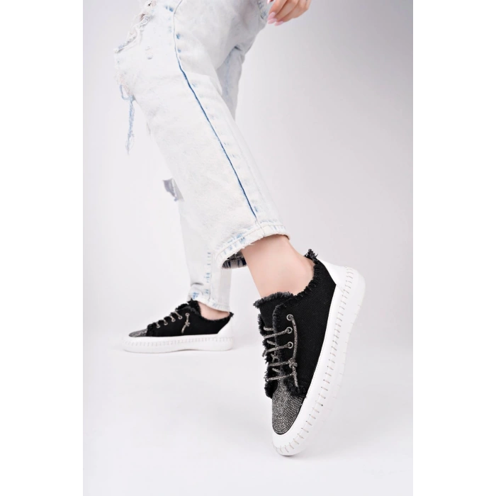 Enber Siyah Kot Bağcıklı Spor Ayakkabı