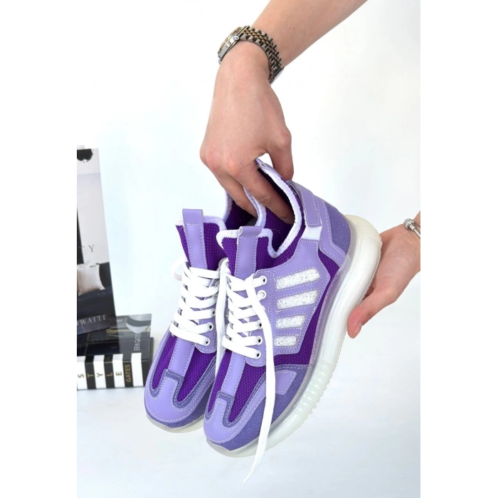 Giwen Lila Süet Bağcıklı Spor Ayakkabı