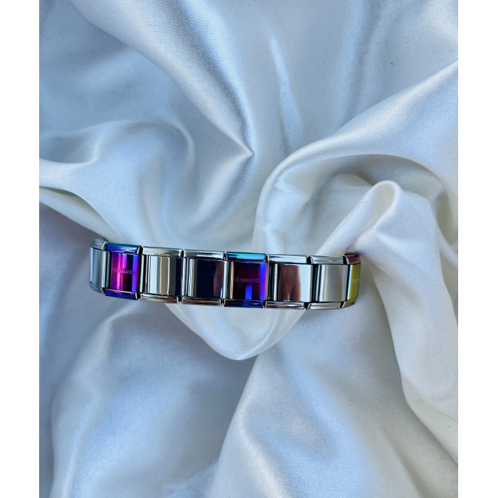 Gümüş-Renkli Asansör Çelik Bileklik