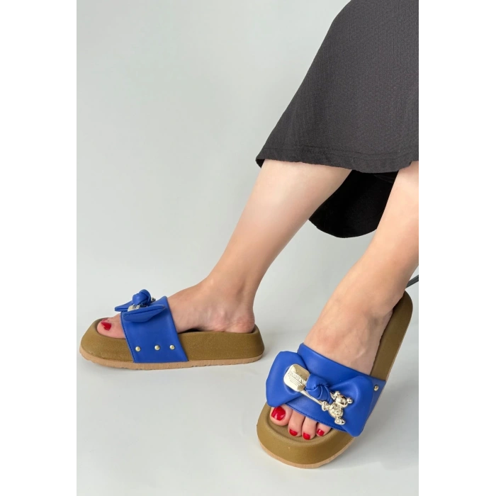 Jude Mavi Cilt Ayıcıklı Terlik