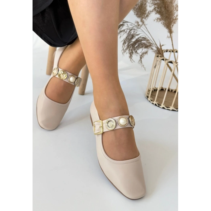 Koope Bej Cilt Babet Ayakkabı