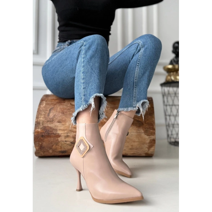 Moose Nude Cilt Topuklu Bot