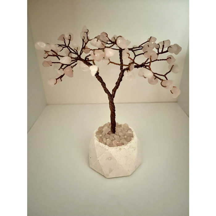 Pembe Kuvars Doğaltaş Ağaç