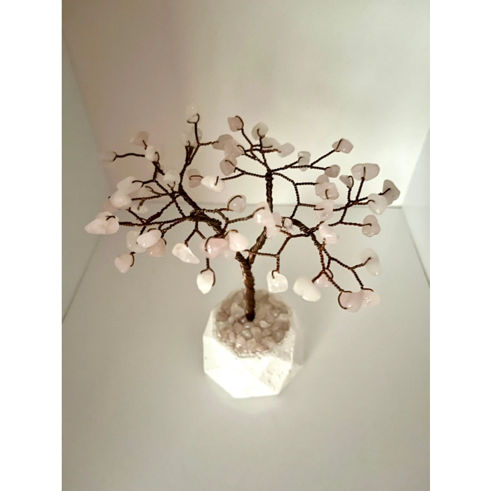 Pembe Kuvars Doğaltaş Ağaç