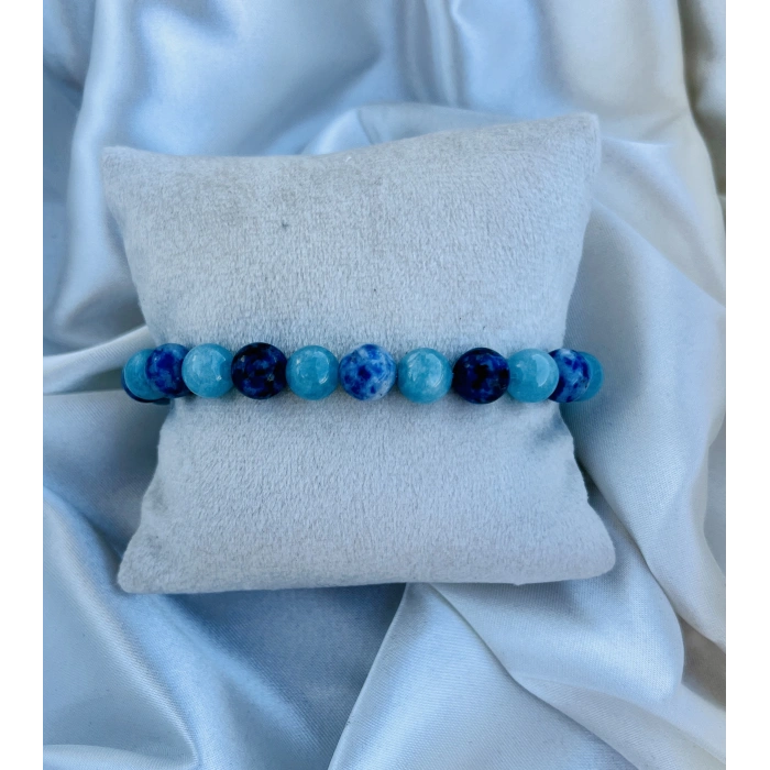 SODALİT-AKUAMARİN DOĞAL TAŞ BİLEKLİK